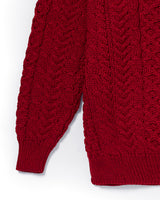 Klasyczny sweter z wełny merino unisex - bordowy