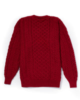 Klasyczny sweter z wełny merino unisex - bordowy