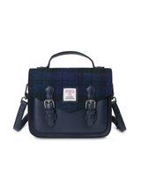 Torebka damska z Harris Tweed i skóry ekologicznej Calton - Black Watch
