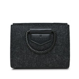 Torebka damska z Harris Tweed i skóry ekologicznej Arran - czarna