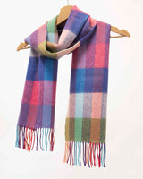 Szalik z wełny merino w kolorach tęczy