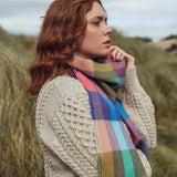 Szalik z wełny merino w kolorach tęczy