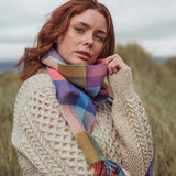 Szalik z wełny merino w kolorach tęczy