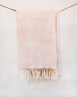 jasnoróżowy koc merino i kaszmiru