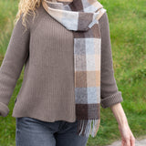 Szalik z wełny jagnięcej górska zamieć