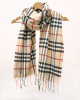 Szalik z wełny jagnięcej Fawn Check