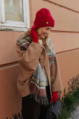 Rękawiczki z wełny merino - czerwone