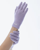 Rękawiczki z wełny merino - lawendowe