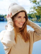 czapka wełniana beżowa