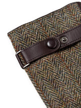 rękawiczki skórzane męskie z harris tweed i skóry