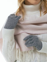 ciemnoszare rękawiczki wełniane