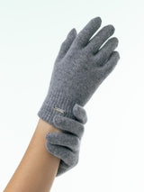 ciepłe ciemnoszare rękawiczki wełniane