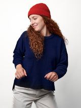 pomarańczowa czapka beanie merino