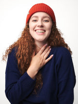 pomarańczowa czapka beanie