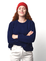 pomarańczowa czapka typu beanie