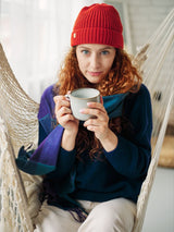 pomarańczowa czapka beanie