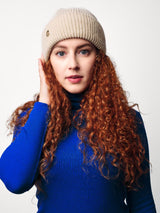 czapka zimowa damska beżowa