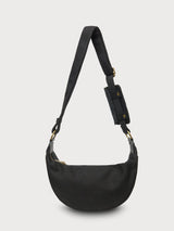 czarna torebka luna z harris tweed i płótna