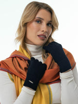 czarne rękawiczki unisex merino i kaszmir