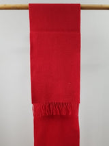 Czerwony szalik z wełny jagnięcej