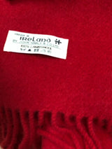 Czerwony szalik z wełny jagnięcej