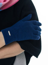 wełniane granatowe rękawiczki unisex