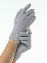 jasnoszare rękawiczki wełniane