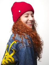 kaszmirowa czerwona czapka