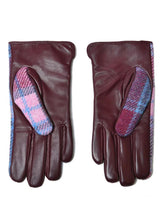 skórzane różowe rękawiczki damskie