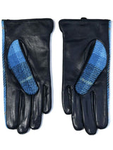 skórzane rękawiczki damskie w szkocką kratę