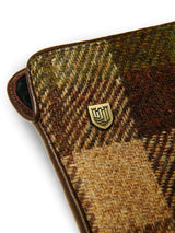 rękawiczki damskie w brązową szkocką kratkę