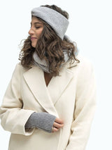 szare mitenki z wełny owczej