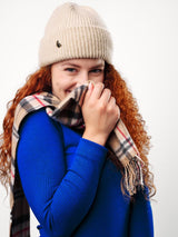 beżowa czapka z wełny merino