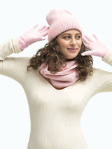 zimowe rękawiczki różowe