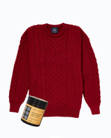 Klasyczny sweter z wełny merino unisex - bordowy