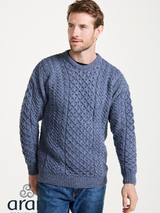 Klasyczny sweter z wełny merino unisex - jasnoniebieski