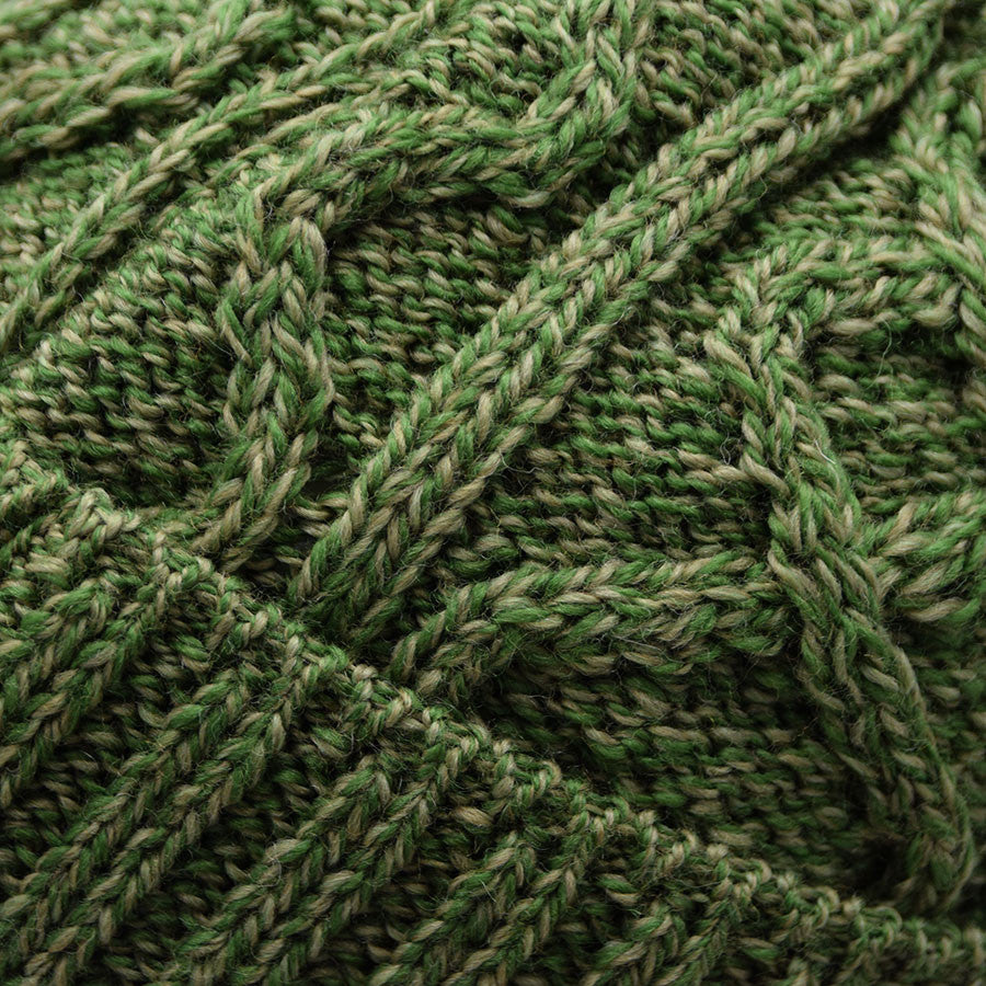 Czapka Aran z wełny super soft merino - zielona