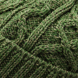 Czapka Aran z wełny super soft merino - zielona