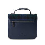 Torebka damska z Harris Tweed i skóry ekologicznej Calton - Black Watch