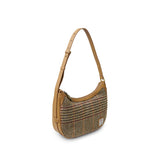 Beżowa torebka Ellon z Harris Tweedu i skóry w pepitkę