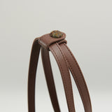 Brązowa torebka Orlagh z Harris Tweedu i skóry w kratkę