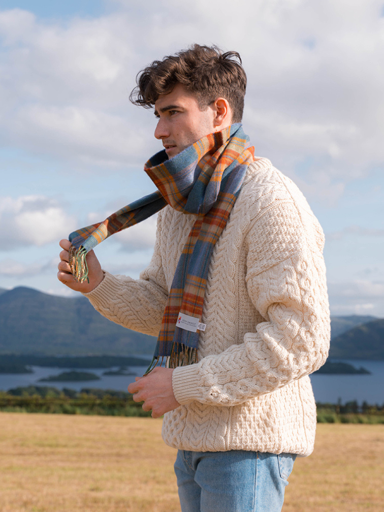 Szalik z wełny merino - Słoneczny Wiatr