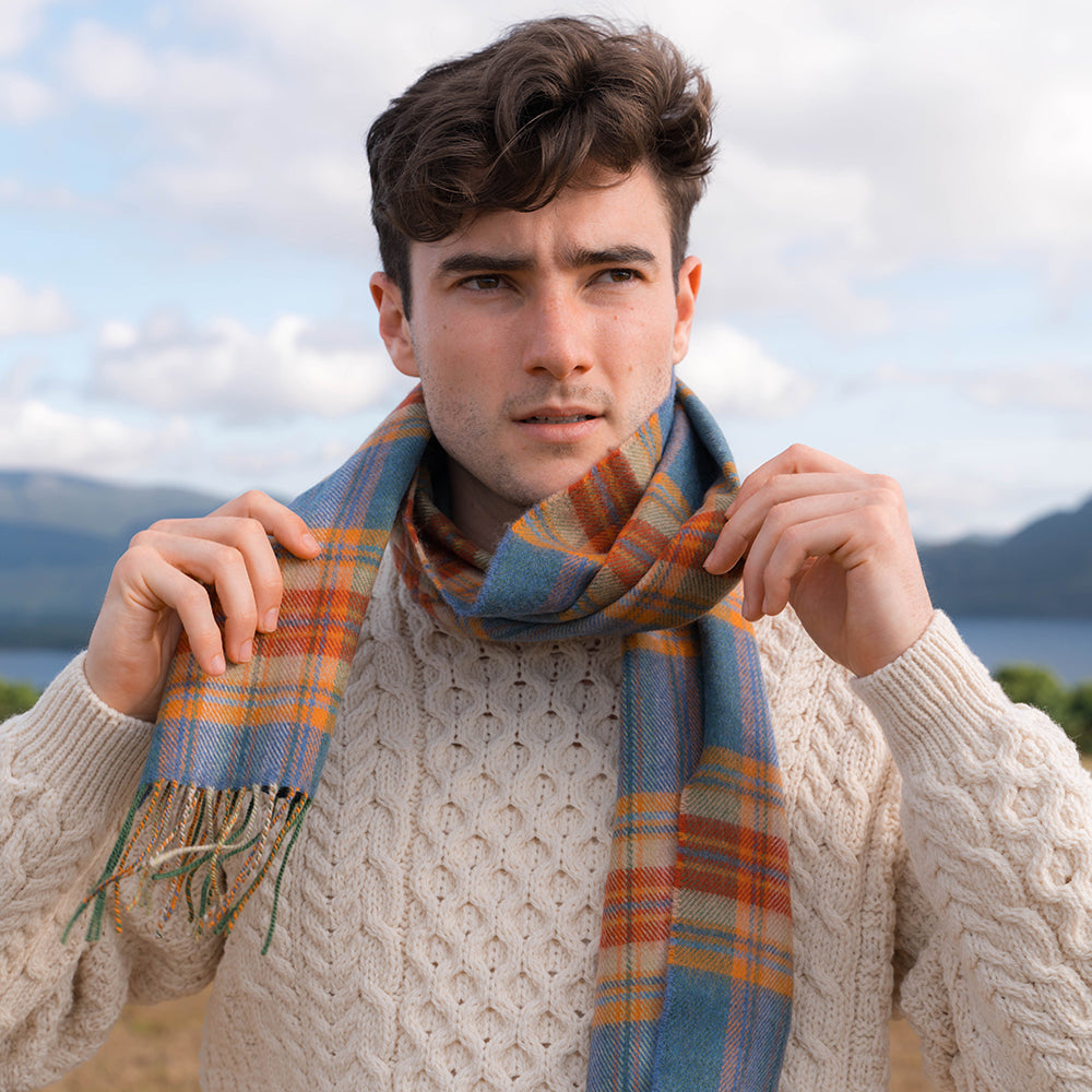 Szalik z wełny merino - Słoneczny Wiatr