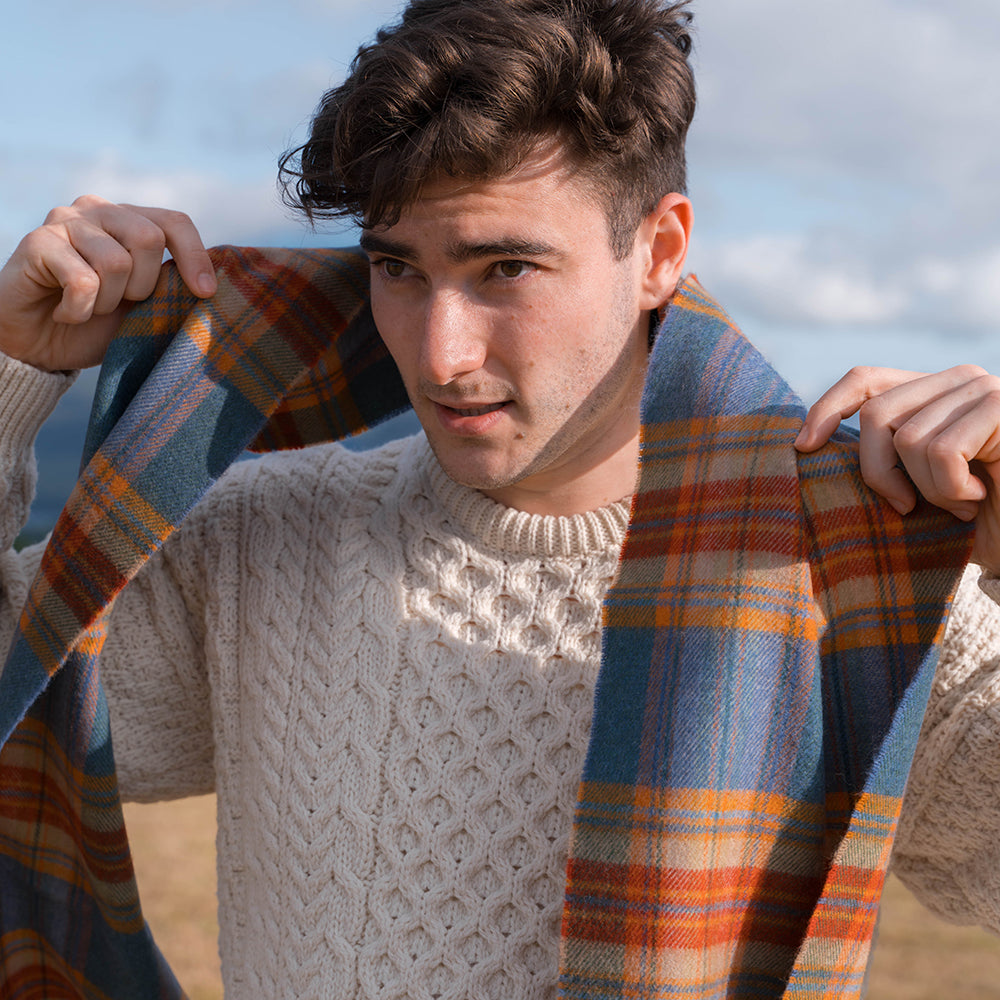 Szalik z wełny merino - Słoneczny Wiatr