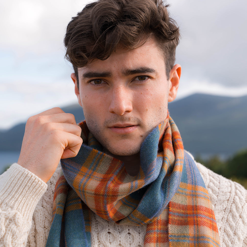 Szalik z wełny merino - Słoneczny Wiatr