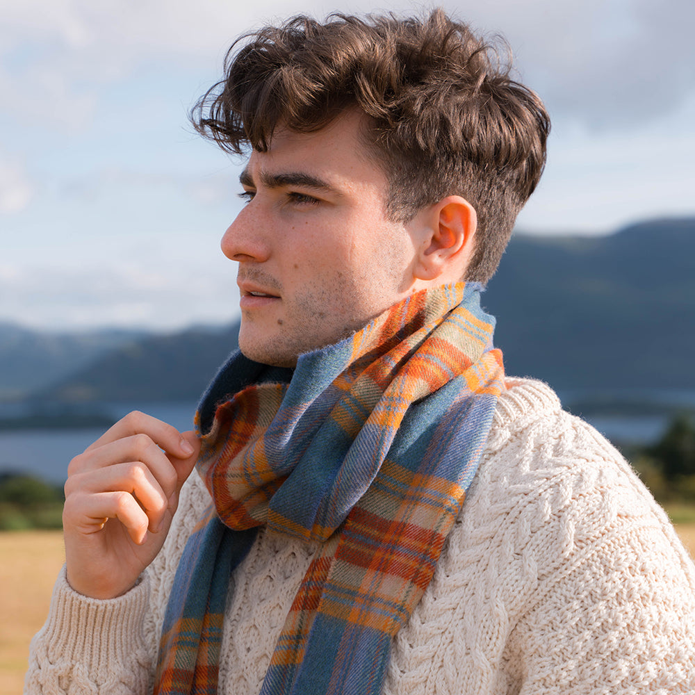 Szalik z wełny merino - Słoneczny Wiatr