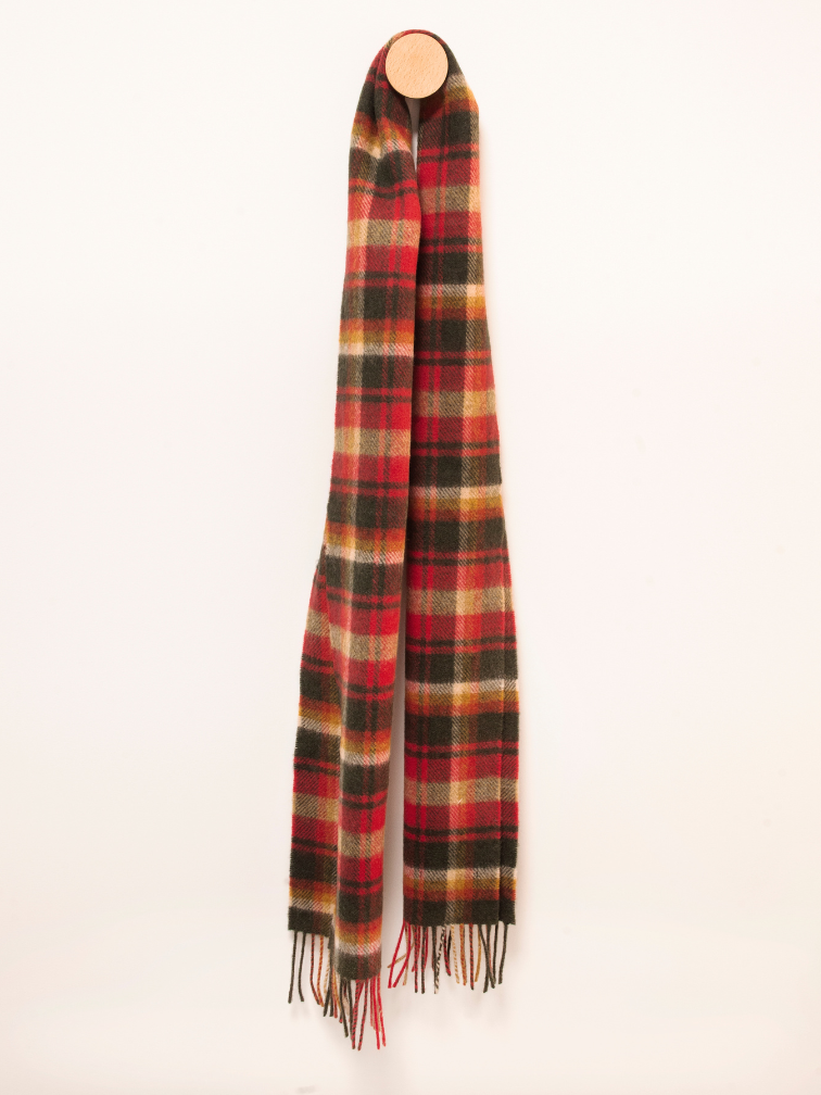 Szalik z wełny jagnięcej w kratkę Highland Check