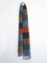 Szalik z wełny jagnięcej w kratkę - Zimowy Poranek