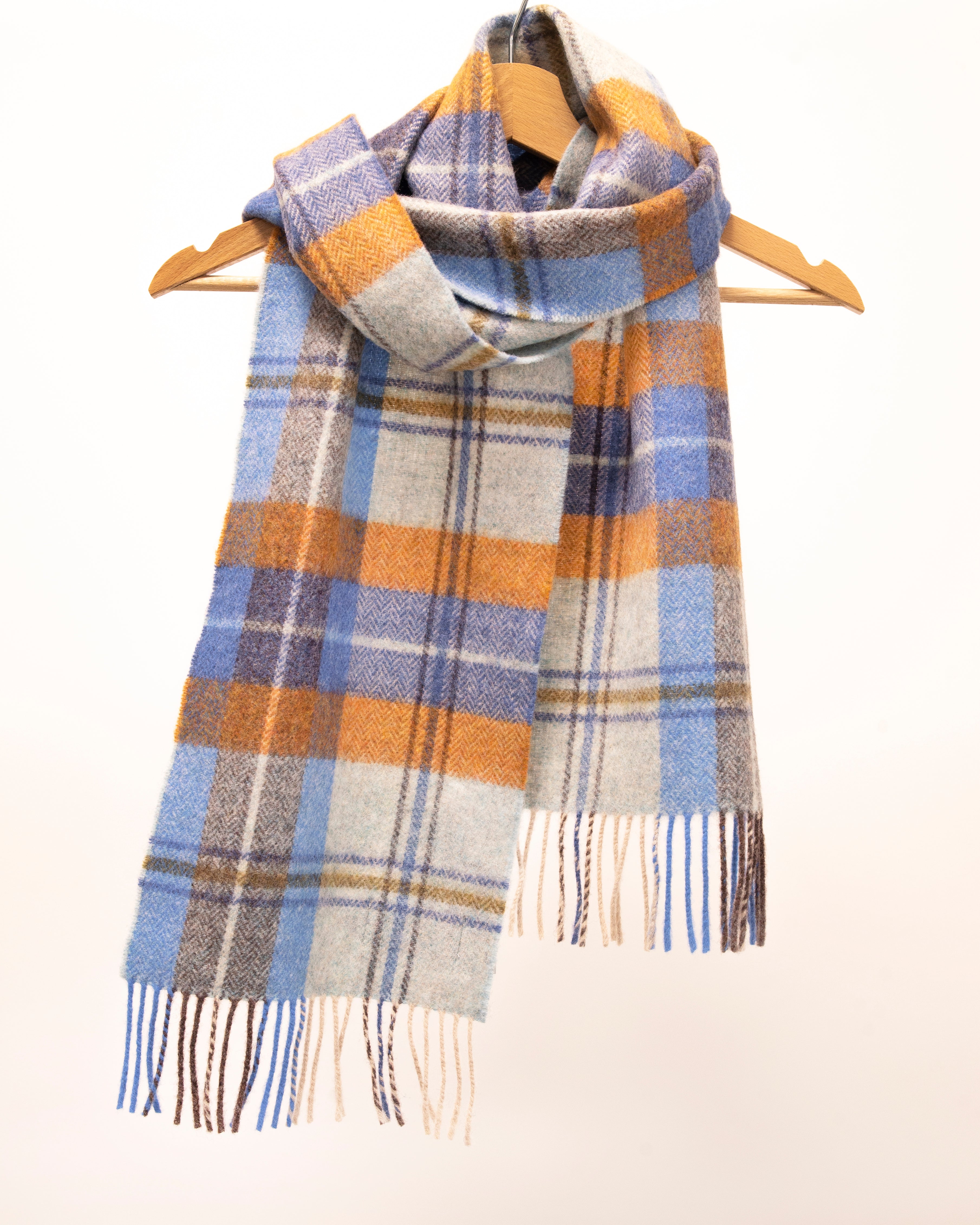 Szalik z wełny jagnięcej w kratkę - Nostalgia