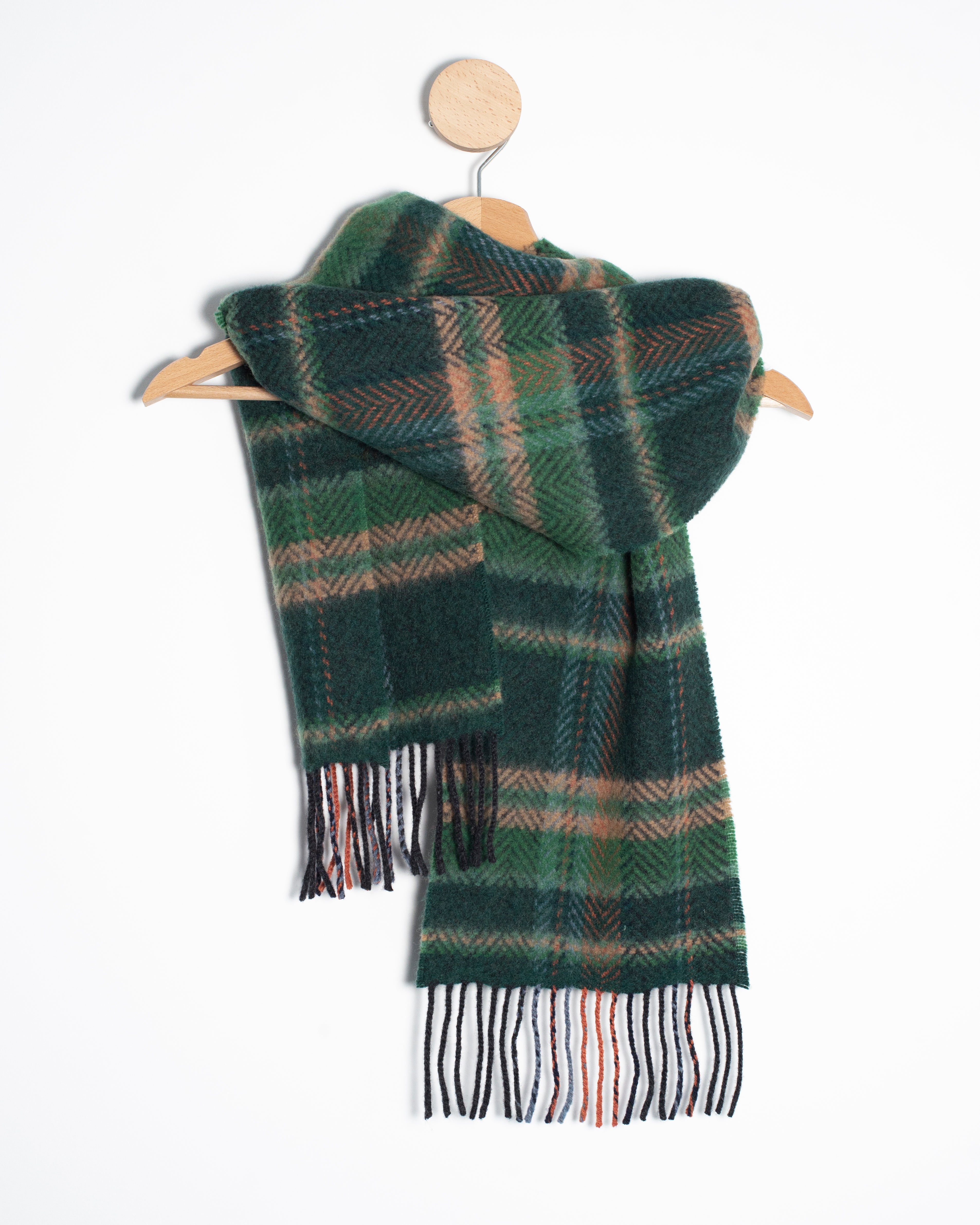 Szalik z kaszmiru i wełny merino – echo lasu